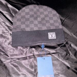 Louis Vuitton Dark Gray Checkered Hat